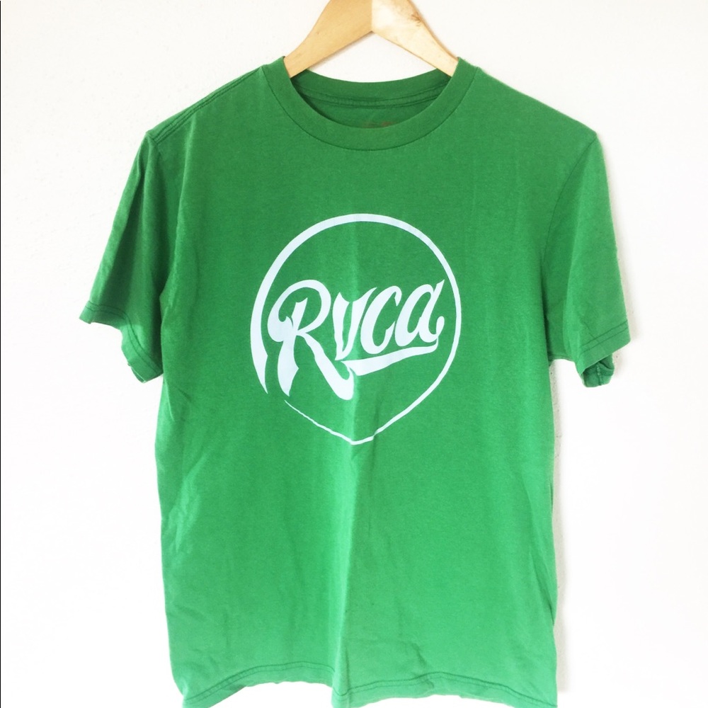 RVCA men’s green medium short sleeve tee shirt